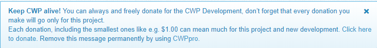 cwp pro - message