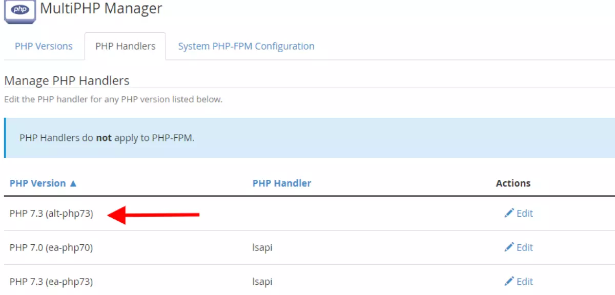 cloudlinux multi php