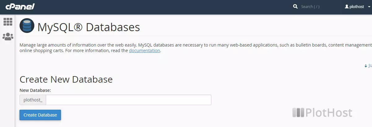 cpanel mysql databases