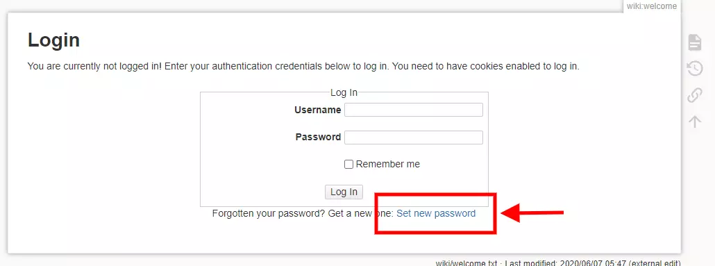 dokuwiki password1