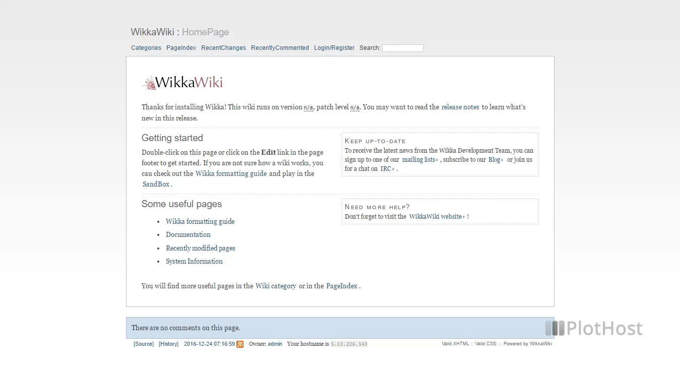 wikkawiki screenshot